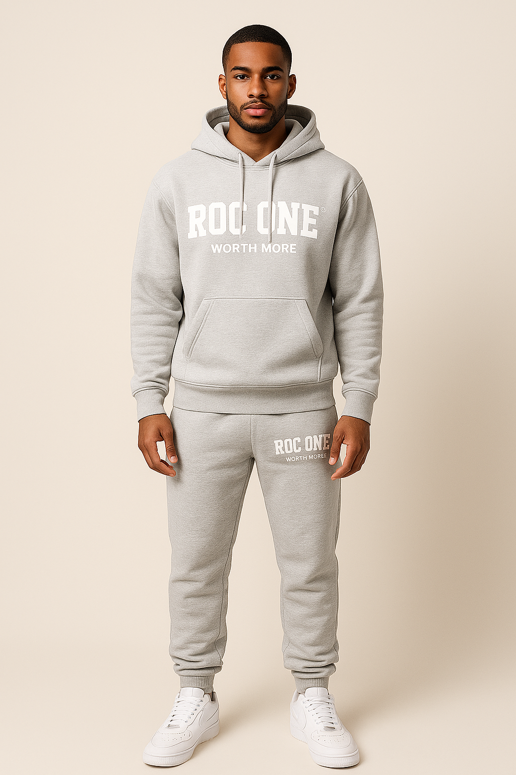 Roc One Premium Tracksuit – Heather Gray Set