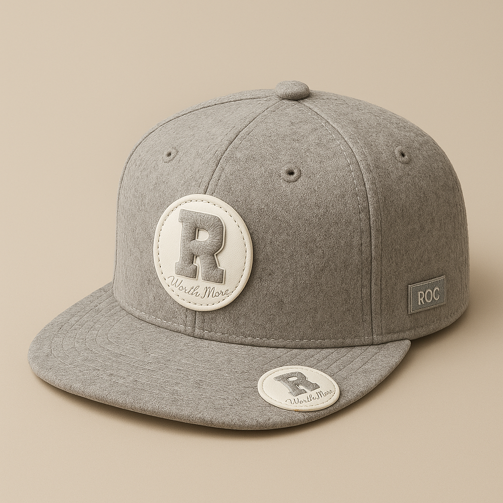 Roc One “R” Premium Snapback – Gray Wool Blend