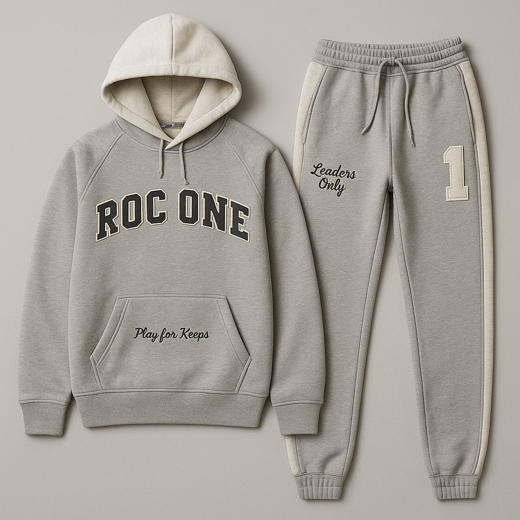 “Roc One Signature Tracksuit – Premium Grey Set”